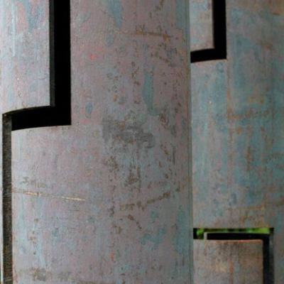 Drei Grafik-Rohrskulpturen:
<br />

<br />
Details